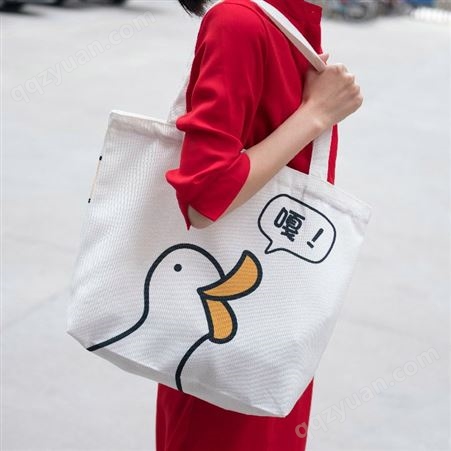义彩 横款帆布购物袋 厂家直营 斜挎包 单肩帆布包 可加logo定制