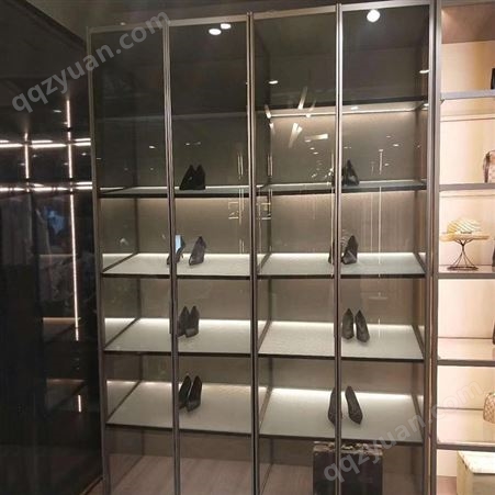 餐厅玻璃酒柜 现代简约隔断柜 铝合金透明展示柜定做 晨宇馨w0058