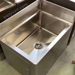 德满来 后挡水全封洗手池 不锈钢单槽水池 可支持定制