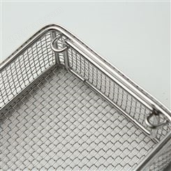 304不锈钢板冲孔型消毒网筐 食品工业用方孔清洗灭菌篮筐