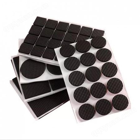 定制加工黑色橡胶脚垫 防滑透明圆形 通用自粘网格家具硅胶垫片