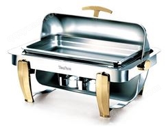 振宏厨具 商用不锈钢厨房餐厅 豪华镀金单格餐炉
