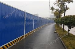 安顺道路施工围挡护栏PVC工地小草绿泡沫夹心挡板临时彩钢板