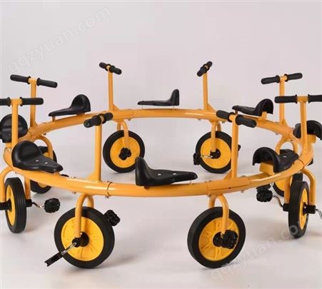 GY888八座八轮转转车 幼儿园儿童三轮车 双人幼教旋转车