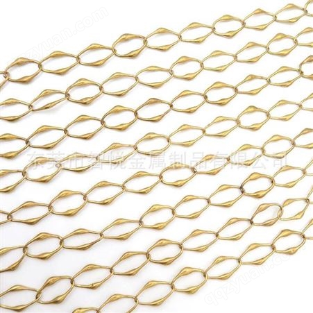 黄铜菱形个性链条简约流行常规通用箱包半成品配饰小批量来图订购