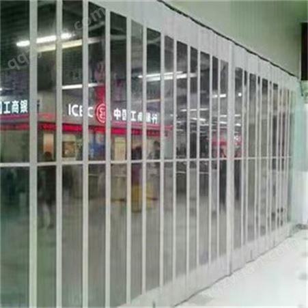 河东豪华水晶pvc推拉门 华弘商场商铺专用 折叠门加工定制