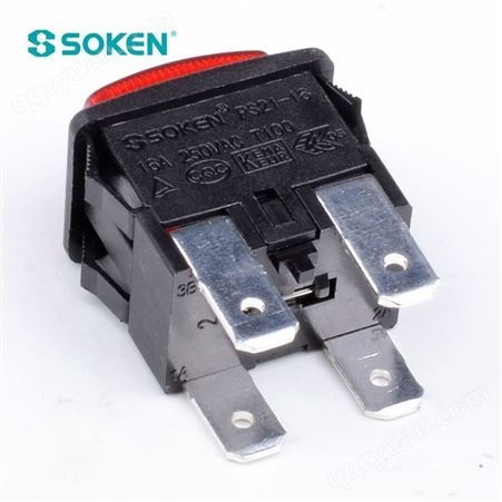 SOKEN 按钮开关PS21-16 欧式插座插排电源开关