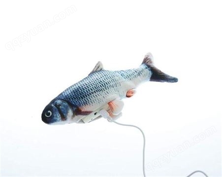 仿真电动鱼猫玩具会跳动的鱼充电款跨境宠物猫毛绒猫咪薄荷鱼玩具